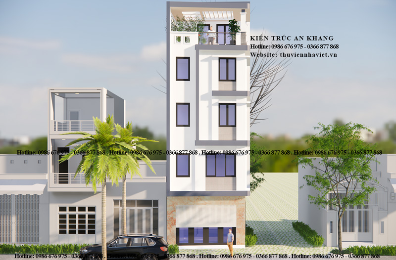 Nhà phố 4 tầng 1 tum tại thành phố Vinh