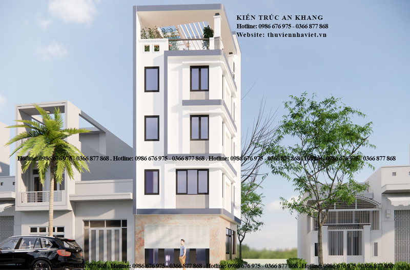 Nhà phố 4 tầng 1 tum tại thành phố Vinh
