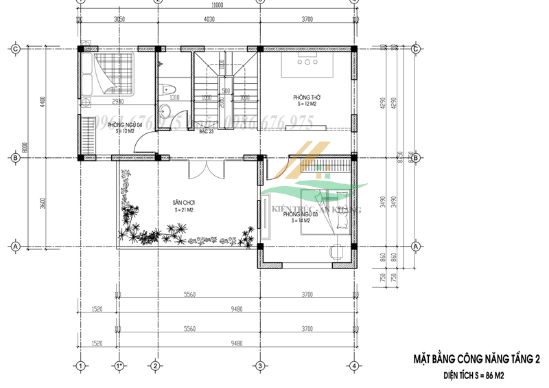 Biệt thự 2 tầng mái Nhật ta Hưng Yên 2