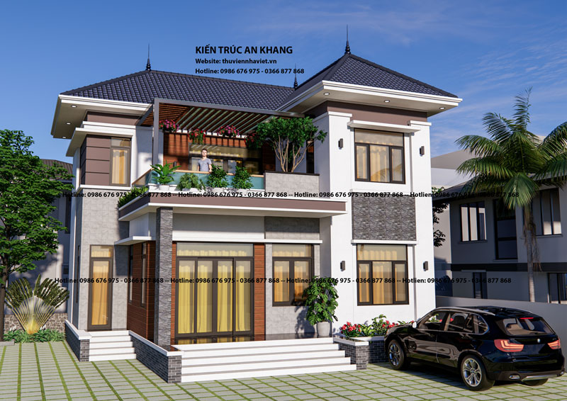 BIỆT THỰ 2 TẦNG MÁI NHẬT TẠI HƯNG YÊN