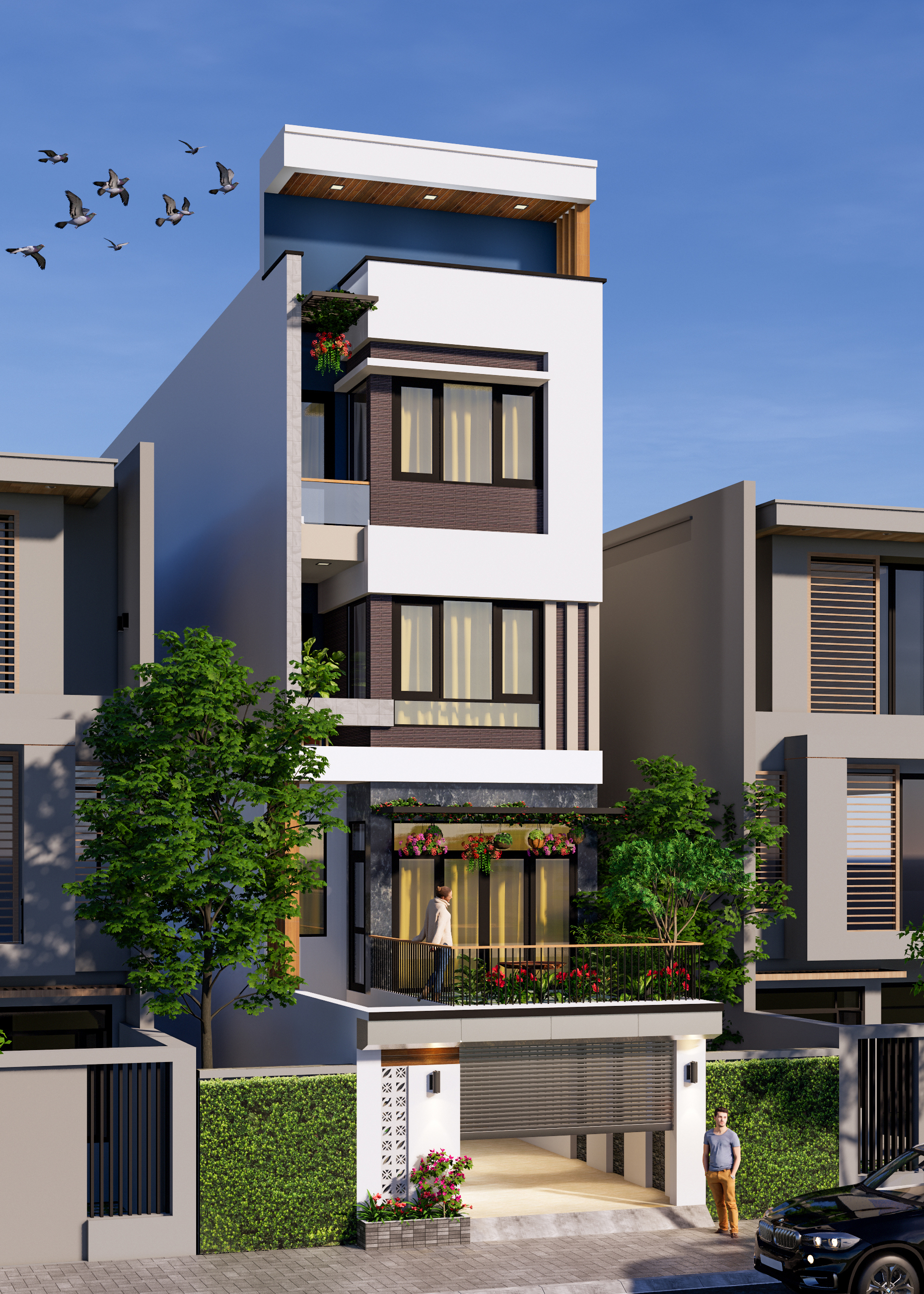 Mẫu Nhà Phố Hiện Đại 4 Tầng Tại Thành Phố Hải Dương