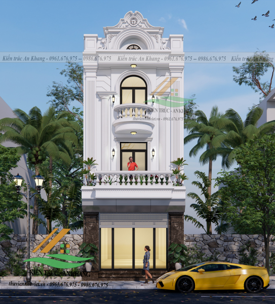 Mẫu Nhà Ống Tân Cổ Điển 3 Tầng Đẹp Mặt Tiền 5m Tại Huyện Ứng Hoà - TP Hà Nội