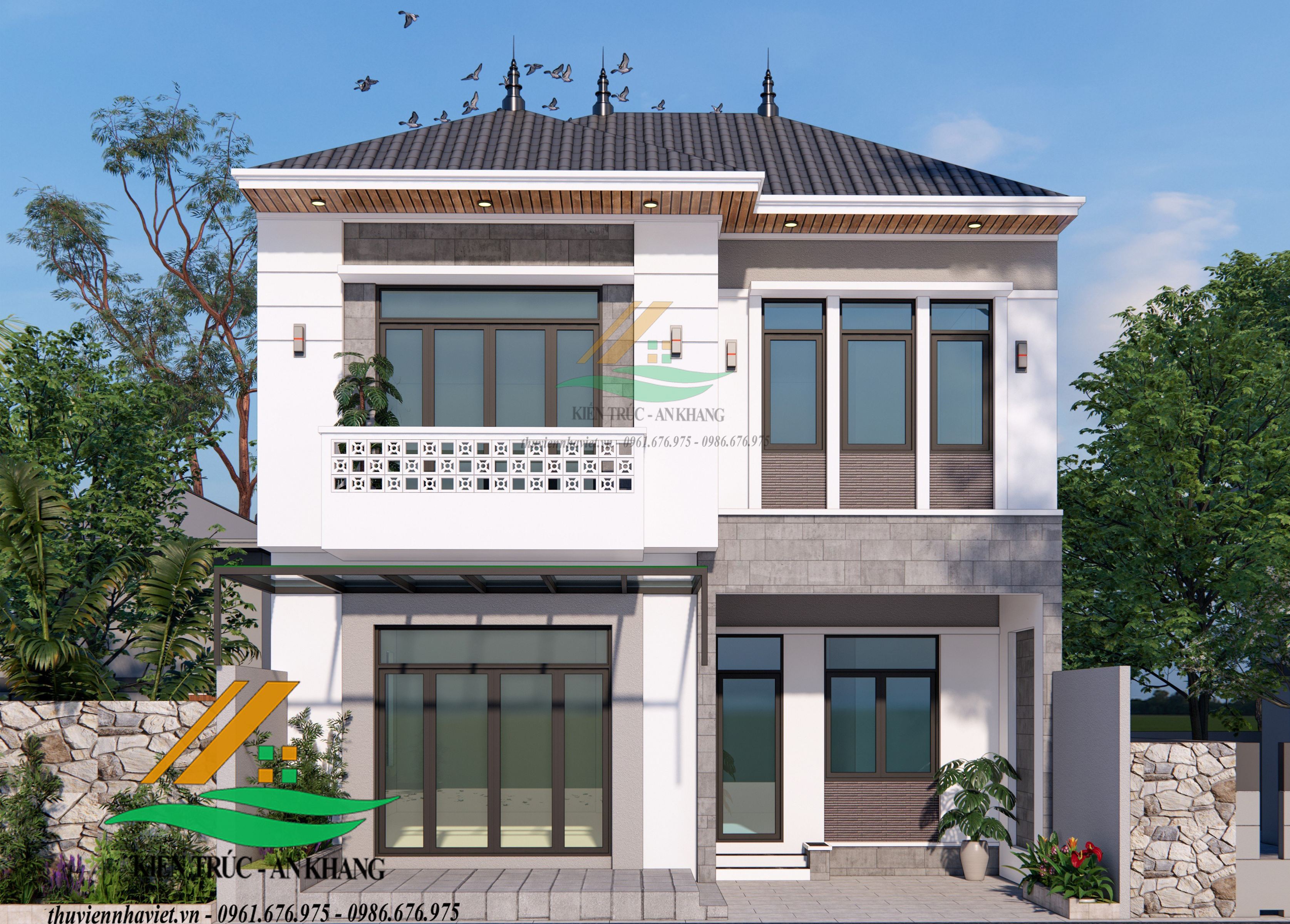 Mẫu Thiết Kế Biệt Thự Mái Nhật Tại Quảng Phú Cầu Ứng Hòa TP Hà Nội