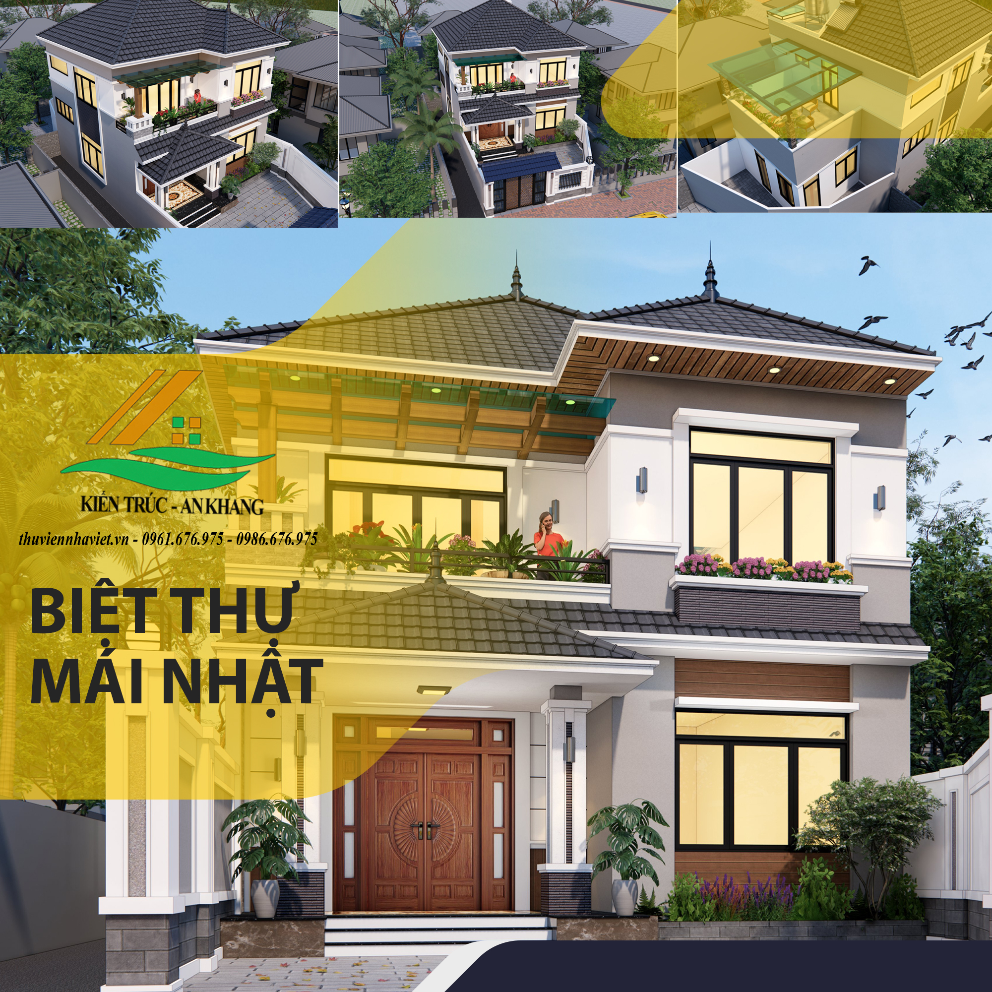 HÉ LỘ VẺ ĐẸP MẪU NHÀ BIỆT THỰ HIỆN ĐẠI 2 TẦNG MÁI THÁI TẠI THANH OAI - TP HÀ NỘI
