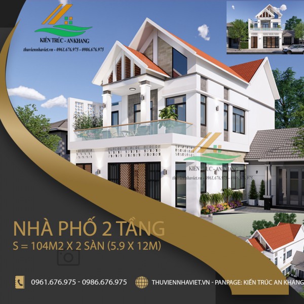Mẫu Nhà Phố 2 Tầng Đẹp Phong Cách Hiện Đại Tại Ứng Hoà