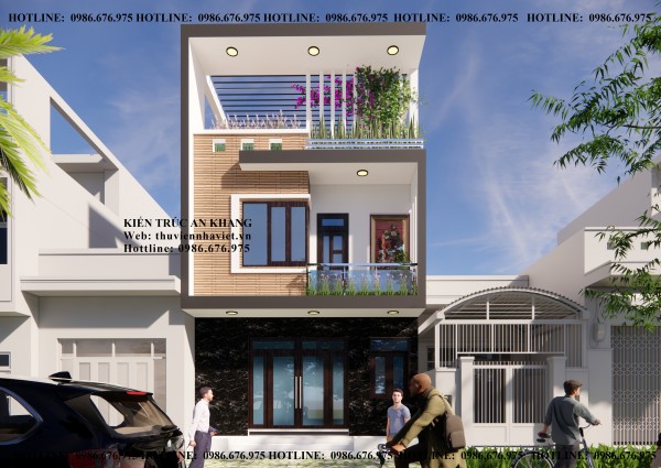Mãu Nhà Phố Mặt Tiền 6.5 x 12.5m Tối Ưu Công Năng Sử Dụng