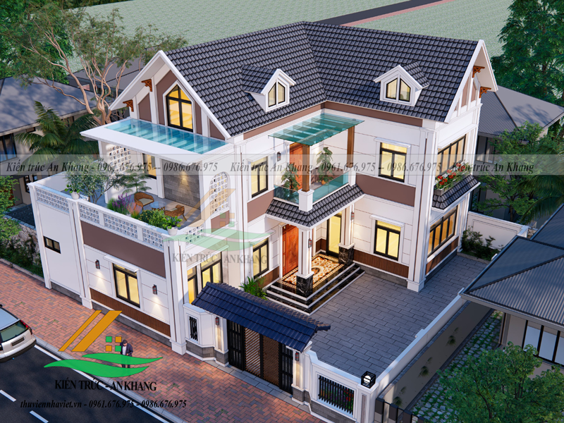 Vén Màn Khám Phá Nét Độc Đáo Của Biệt Thự Mái Thái 2 Tầng Đẹp Tại Mỹ Đức - TP Hà Nội