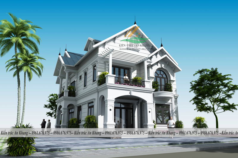 BIỆT THỰ MÁI THÁI TÂN CỔ ĐIỂN 2 TẦNG TẠI THÁI NGUYÊN