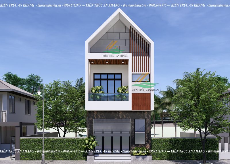 Mẫu Nhà Ống 2 Tầng Đẹp Mái Thái Mặt Tiền 5M Ở Nông Thôn Tại Mỹ Đức