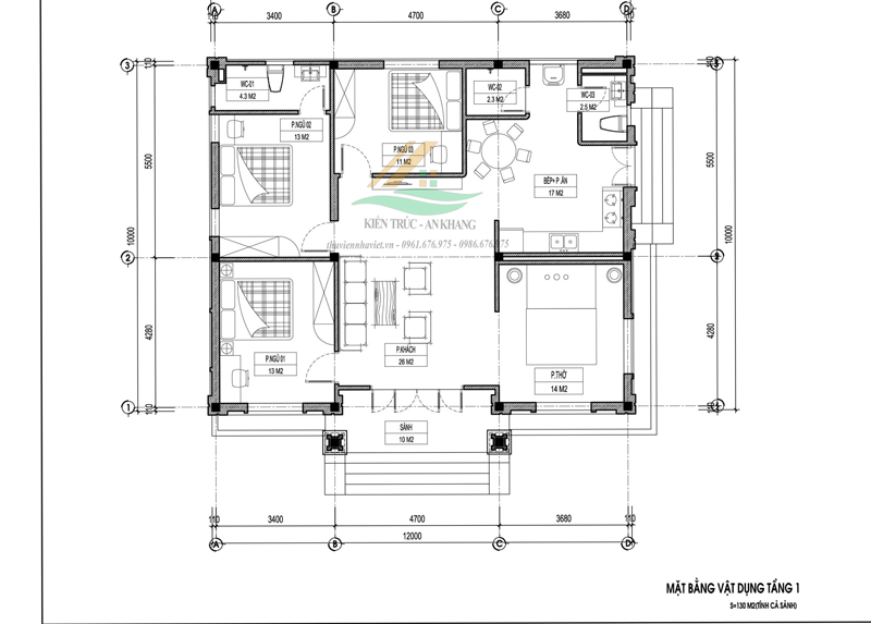 Mẫu Thiết Kế Nhà Cấp 4 Đơn Giản Đẹp Lạ Tại Nông Thôn Xã Quảng Phú Cầu Ứng Hoà TP Hà Nội